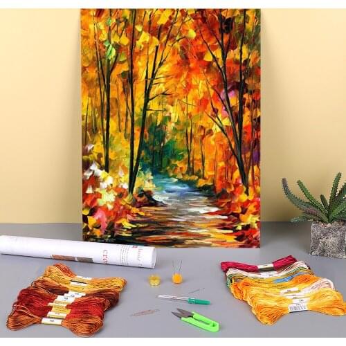 Hidden Emotions Printed Water-Soluble Canvas 11CT Cross Stitch Complete Kit DIY Embroidery DMC Threads Handiwork Floss