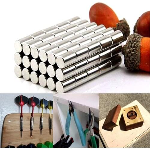 10pcs Round Neodymium Magnets 10x20mm Thick Rare Earth Strong Crafts Permanent Magnet