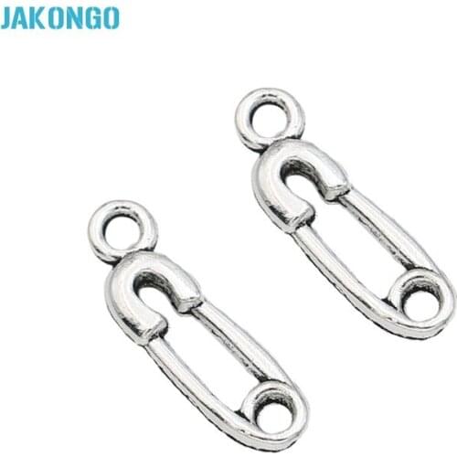 20pcs Antique Silver Plated Knot needle Charms Pendants for Jewelry Making DIY Handmade Craft 19x7mm