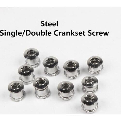 4 piece/pack MTB Mountain Road Bike Bicycle Steel Single and Double Crankset Crank Screws Nut For Chain Wheel