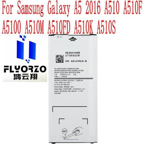 High Quality 2900mAh EB-BA510ABE Battery For Samsung Galaxy A5 2016 A510 A510F A5100 A510M A510FD A510K A510S Mobile Phone