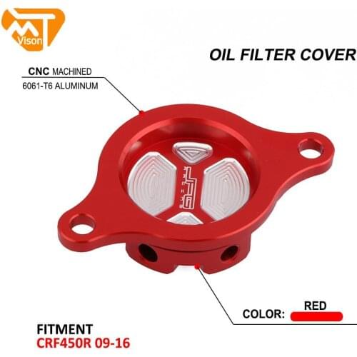 Motorcycle Accessories Aluminum Oil Filter Cover Cap For HONDA CRF450R CRF 450R 450 R 2009 2016 2015 2014 2013 2012 2011 2010