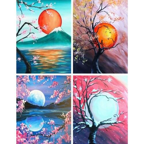 AZQSD Diamond Painting 5d Moon Cross Stitch Picture Of Rhinestones Diamond Embroidery Scenery Gift Handicrafts Home Decor