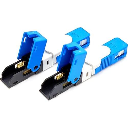 Free Shipping 50,100,200PCS/LOT FTTH ESC250D SC/UPC Single-Mode Fiber Optic Quick-Connector SM Fast Connector