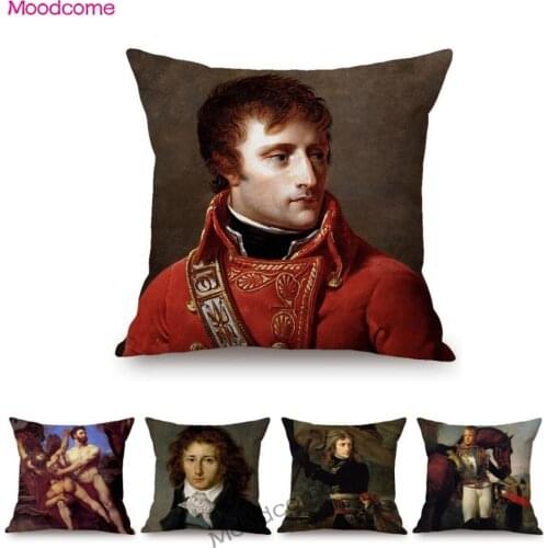 French Painter Antoine Jean Gros Napoleon Era Oil Painting Home Decoration Sofa Pillow Case Romanticism Neoclassic Cushion Cover