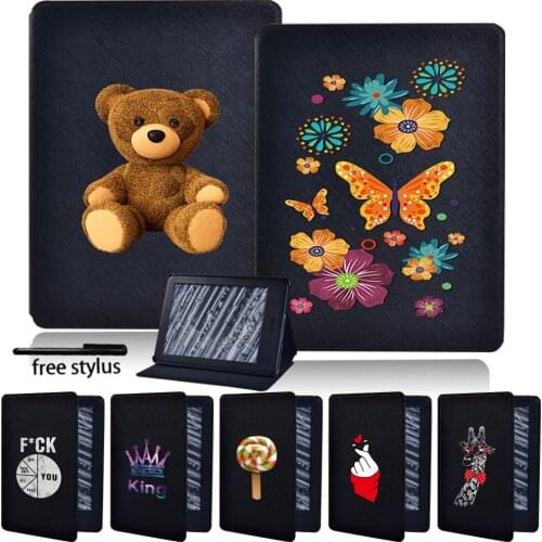 For Amazon Kindle 10th 8th Gen/Paperwhite 4 10th Gen/Kindle Paperwhite 1/2/3 High Quality Leather Cover Case + Stylus