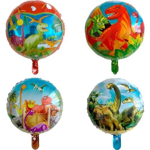 10Pcs/set 18inch Dinosaur Foil Balloons Green Red Number Birthday Party Decoration Balloon Animal Air Globos Boy Kids Toy