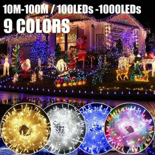 Fairy 10m 20m 50m 100m AC220V LED String Light Twinkle Garland For Wedding Christmas Garland Festival Party Home Decoration lamp