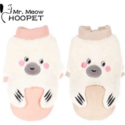 Hoopet Autumn Winter Pet Warm Clothing Puppy Dog Soft Clothes Small Puppies Teddy Chihuahua Outfit For Cats Dogs