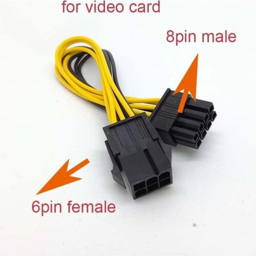 6-pin to 8-pin PCI Express Power Converter Cable for GPU Video Card PCIE PCI-E