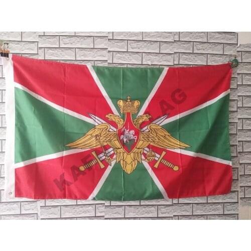 KAFNIK,90*150cm/128*192cm/192*288cm Russian Army Flag Border Guards of Russia Flag Polyester Banner Flying Custom flag