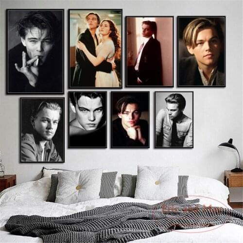 Leonardo DiCaprio Movie Star Actor Art Painting Vintage Canvas Poster Wall Home Decor