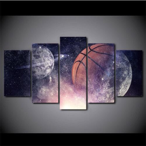 Basketball Universe Star Poster 5pcs Modern Home Wall Decor Canvas Picture Art HD Print Painting On Canvas for Living Room