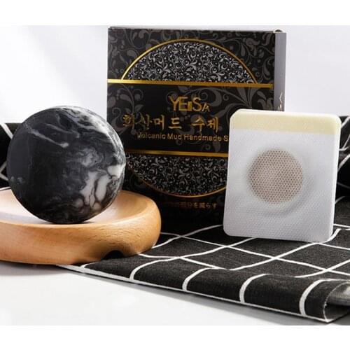 Volcanic Clay Coffee Slimming Soap Bar Skin Whitening Body Clear With 5 Bath Towel 1 Mesh Bag