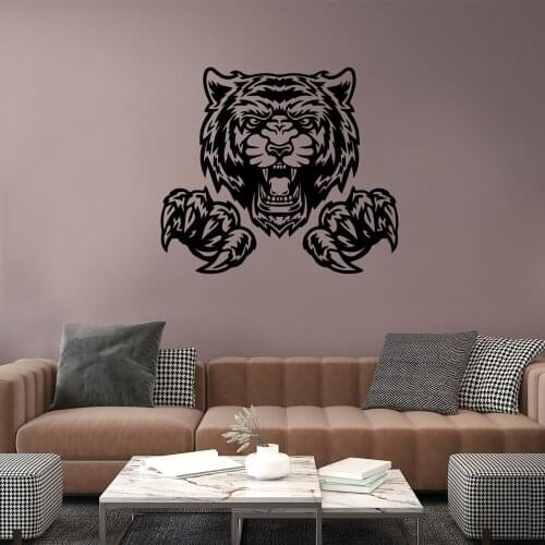 Beauty Tiger Wall Sticker Pvc Removable For Kids Rooms Decoration Mural Custom