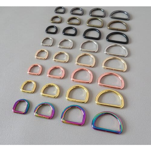10Pcs Metal D Ring Buckle For Crafts Bag Accessory Belt Straps Loop Hardware Pet Dog Collar Leash Rope Harness Backpack Clasp