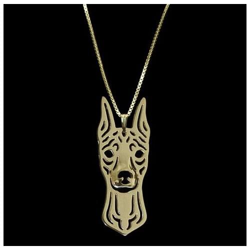 Miniature Pinscher dog necklace Doberman Pinscher pendant jewelry golden color plated 12pcs/lot