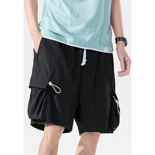 Men Summer Shorts 2021 Hip Hop Streetwear Casual Male Pocket Elastic Joggers
