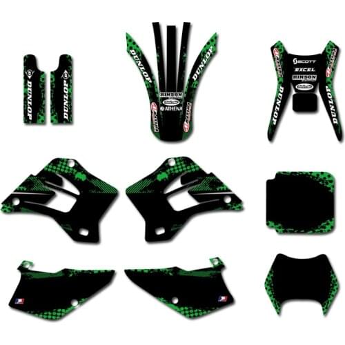 GRAPHICS & BACKGROUNDS DECAL STICKER Kit for Kawasaki KDX200 KDX220 1995-2005 2006 2007 2008 KDX 200 220
