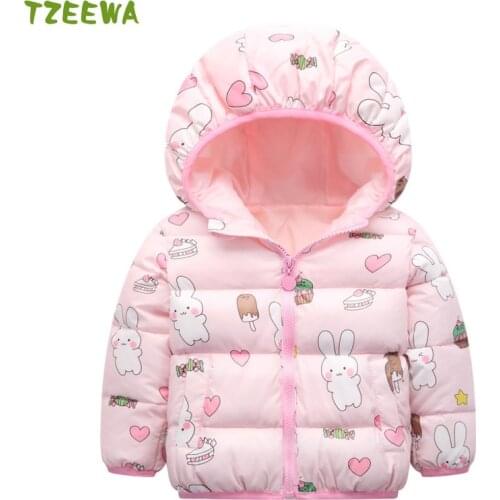 2020 New Kids Coat Toddler Boys Girls Jacket Children Outerwear Cartoon Rabbit Girls Coats Winter Warm Boy Windbreaker