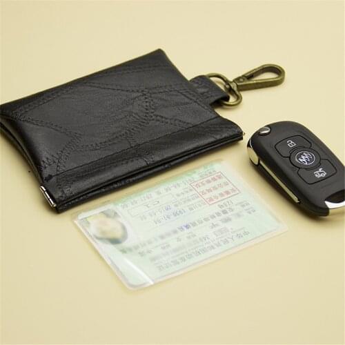 Portable PU Mini Coin Purse With Ring Pouch Card Holder Money Change Key Wallet Wallets Trendy Coin Purse Card Holder Leather