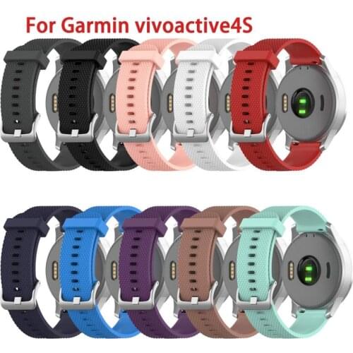 Watchband For Garmin Vivoactive4S Watch Quick Release Sports Silicone Easy Fit TPU Soft Rubber Wrist Band Strap Smart Accessory