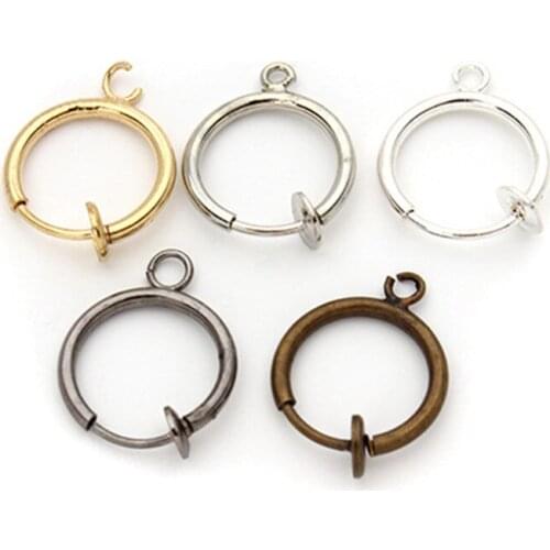 50pcs 13mm Earrings NO pierced Ear clip DIY jewelry finding