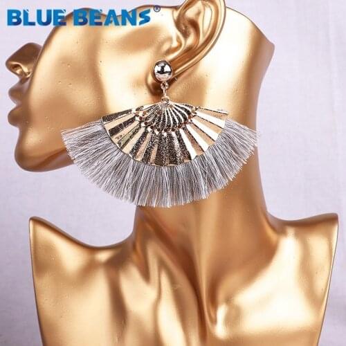 Tassel earrings women accessories handmade jewelry long earring korean fashion bohemian boho yellow statement gold 2020 ear ring