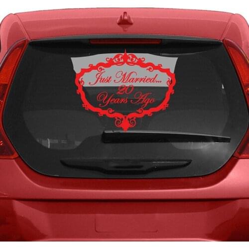 Just Married 20 Years Ago Wedding Wall Decor Vinyl Sticker Decal Date DIY Wedding Board Stickers A15-003