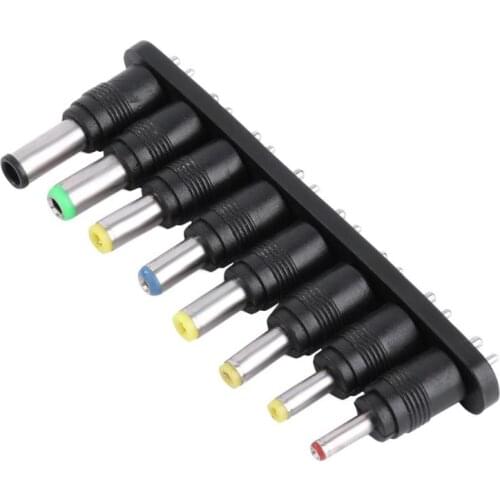 ALLOYSEED 8 in 1 Set 8pcs Universal AC DC Power Adapter 2pin Plug Charger Tips for PC notebook tablet PC
