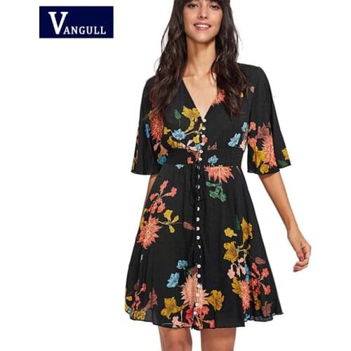 Vangull Summer Dresses With Sleeves