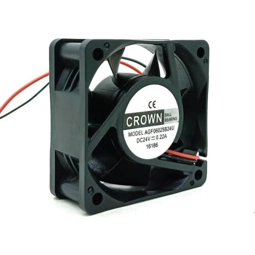 Agf06025b24u 60mm fan 6025 24V Two-Wire Double Ball Industrial DC Fan 6cm Mute cooling fan