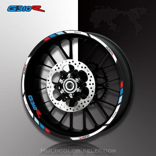 High quality Motorcycle front and rear wheels Edge Outer Rim Sticker Reflective Stripe Wheel Decals For BMW G310R