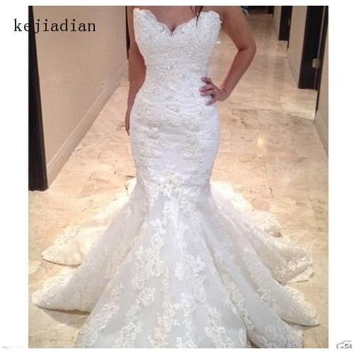Robe de mariage 2020 Lace mermaid Wedding Dresses sexy off shoulder sweetheart Backless Wedding Gowns vestidos de noiva