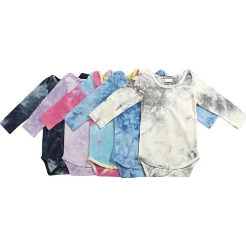 Kaiya Angel Winter Newborn Baby Girl Clothes Colors Printed Infant Bodysuits Long Sleeve Rompers For Girl Outfit 5pcs Wholesale
