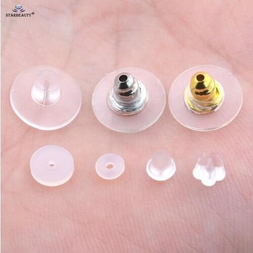 100Pcs New Soft Silicone Pad Spacers Rubber Rings for 14G/16G/18G/20G Piercing Rod Disc Ear Plug Jewelry Acessories Earring Back