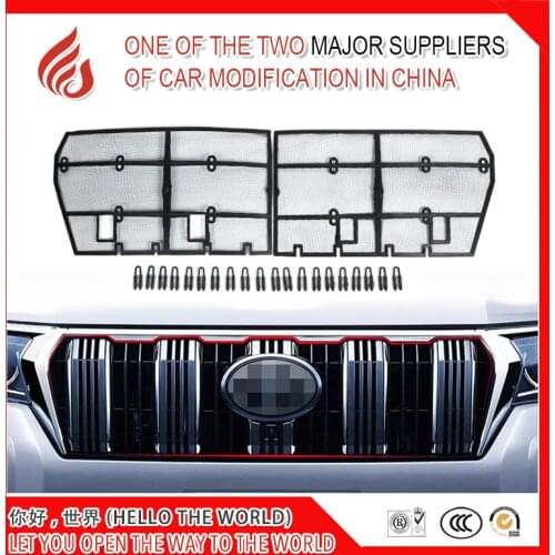 4 Pieces Stainless Steel Front Bumper Grille grills Insects Prevention Nets Cover For Prado FJ150 2018