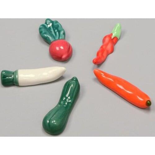 5pcs/set Ceramic Crafts Household Kitchen Tableware Spoon Chopstick Shelf Stand Japanese Style Cute Vegetable Chopstick Holder