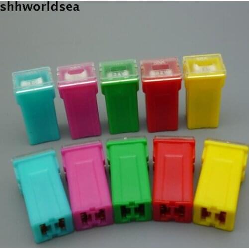 Shhworldsea 5pcs 20A 30A 40A 50A 60A Auto car fuse link auto Blade Fuse link PAL Pacific auto link female fuse connector