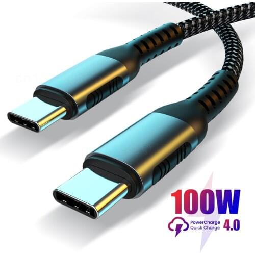 5A USB C TO USB C Data Cable Type C PD 100W For Samsung S 20 10 Note10 Note9 Fast Charging USB C For Redmi mi 11 HUAWEI P40 P30