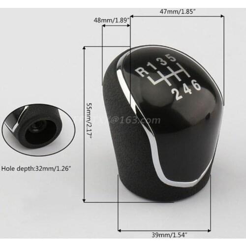 6 Speed Manual Stick Gear Shift Knob Lever Shifter Head Handball For Hyundai IX35 12-16