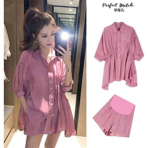 8724# Maternity Clothes Spring Autumn Cotton Pregnant Women Suit Clothes for Pregnant Women Pants Suit