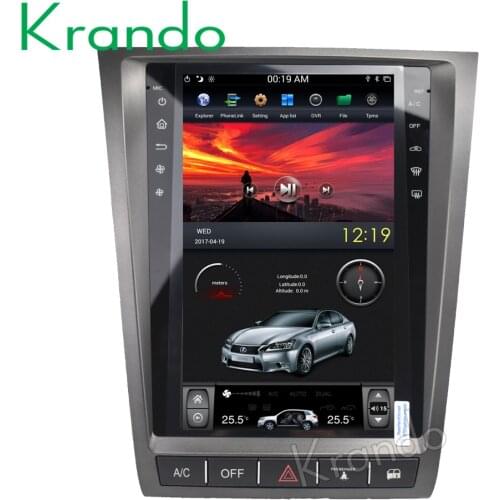 Krando Android 9.0 11.8" Vertical screen tesla style car radio audio player for Lexus GS gps entertainment multmedia system