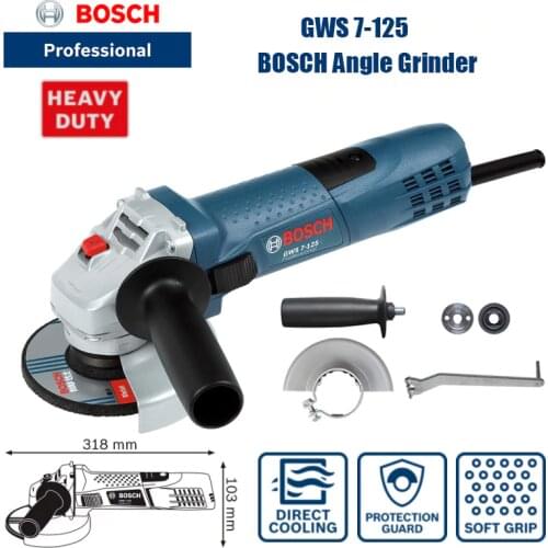 Bosch Power Tool Angle Grinder GWS7-100/125 High Power Cutting Machine Grinding Machine Angle Grinder Polishing Machine