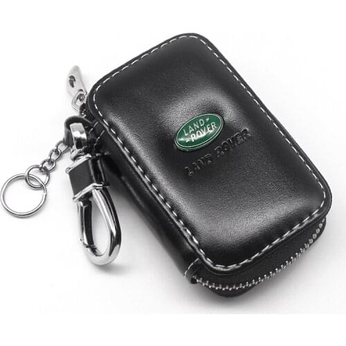 Car Key Case Leather Wallets Key Holder Housekeeper Covers Keychain Cover For Land Rover Range Rover Sport Discovery 4 Evogue