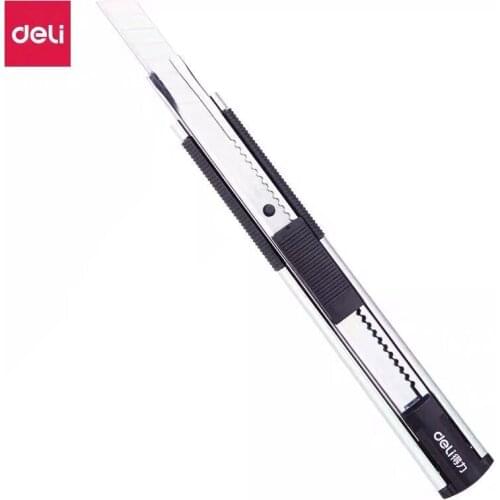 Deli high quality zinc alloy self-locking function safety art knife / paper cutter / wallpaper knife office supplies