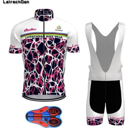 LairschDan Pro Team Summer Cycling Jersey Set Bicycle Clothing Roupa Mtb Men Short Sleeve Shirt Bike Bib Shorts 9D Gel Pad Suit