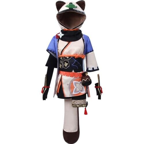 Game Genshin Impact Sayu Cosplay Costume Sayu Cosplay Costume Women Outfits Lovely Dress Halloween Hat Tail Full Set