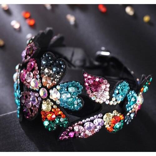 Ball head curler Rhinestone Butterfly head flower wreath bud head adult Korean headdress hair tie twist clip hair ornament