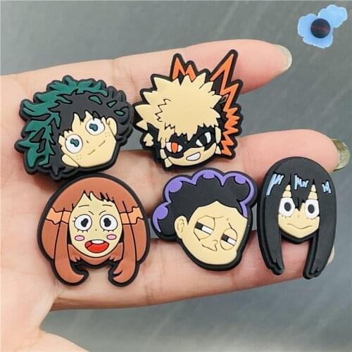 Hot Sales 1pcs Famous Anime Character PVC Shoes Accessories Garden Shoe Decorations Fit Kids DIY Wristband Croc Jibz Charm